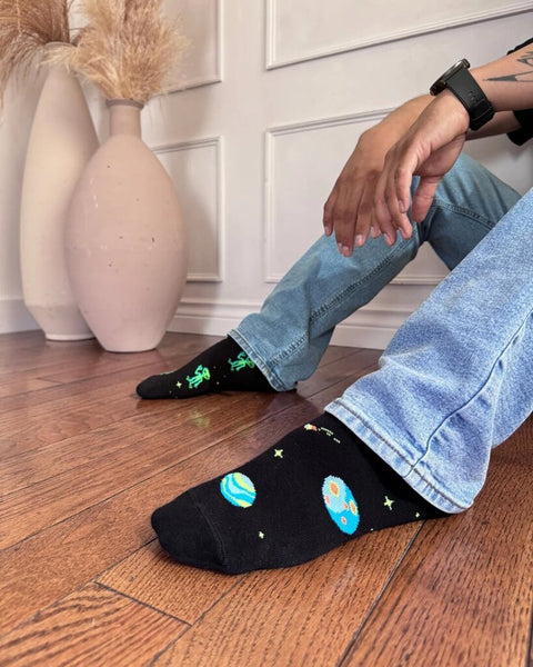 Friday Sock Co. Men's Neon Alien Socks