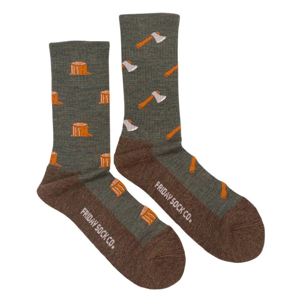 Friday Sock Co. Men's Axe & Tree Merino Wool Socks