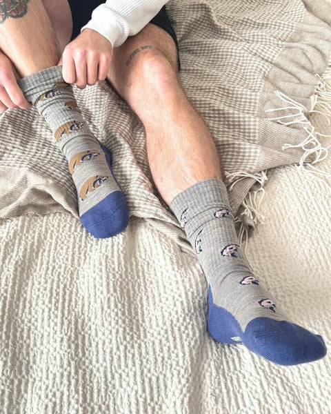 Friday Sock Co. Men's Bear in the Wild Merino Wool Socks