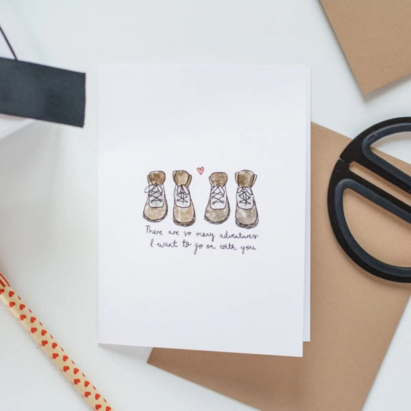 Little May Papery Adventure Hiking Boot Card