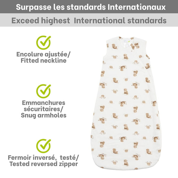 Perlimpinpin Quilted Bamboo Sleep Sack - Otters (2.5 TOG)