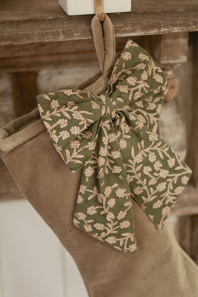 Wildvine Block Print Bow Clip
