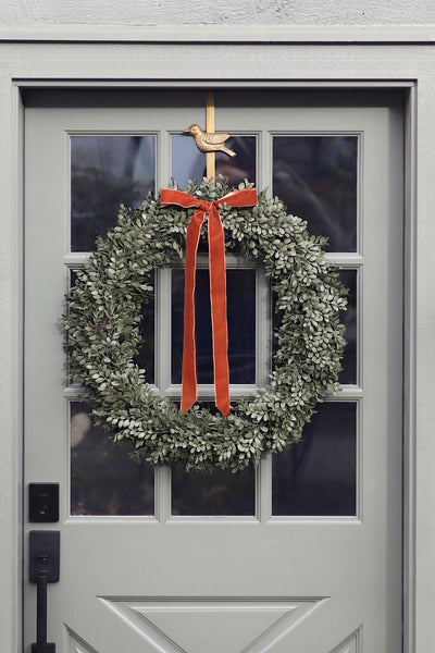 Boxwood Artificial Wreath with Bow