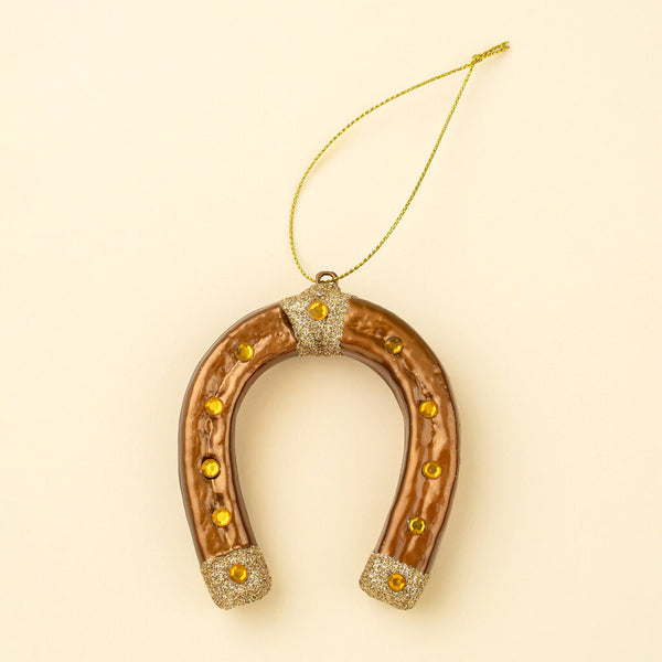 Horseshoe Glass Ornament