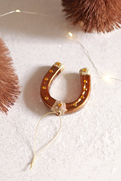Horseshoe Glass Ornament