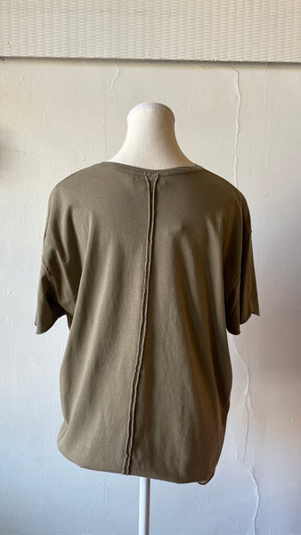 Hello Nite 'Alex' 100% Cotton Relaxed Boyfriend Crew Tee - Butternut