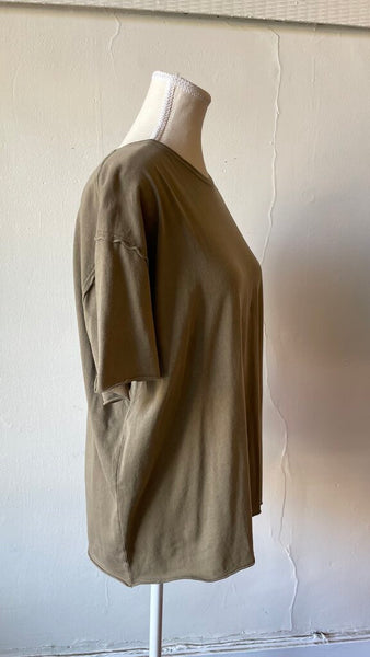 Hello Nite 'Alex' 100% Cotton Relaxed Boyfriend Crew Tee - Butternut