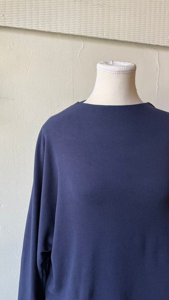 Hello Nite 'James' Double Fleece Dolman Long Sleeve Top - Navy
