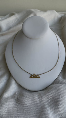 Gold Mountain Pendant Necklace