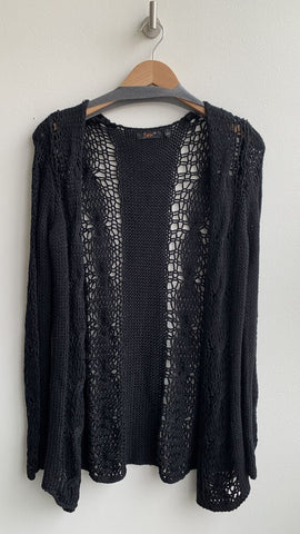 Dex Black Loose Knit Cardigan - Size Small