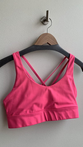 Zyia Active Neon Pink Sports Bra - Size Large