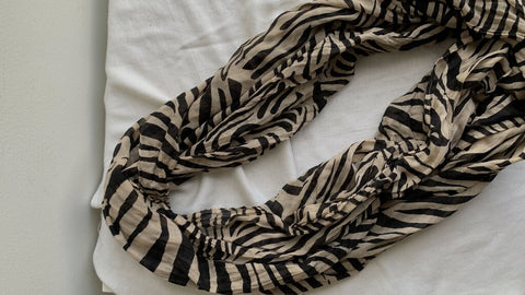 Tan/Black Zebra Print Fashion Scarf