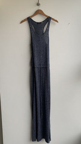 Dex Navy Sleeveless Cinch Waist Maxi Dress - Size Medium