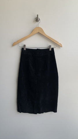 The Leather Ranch Black Suede Pencil Skirt - Size XXS