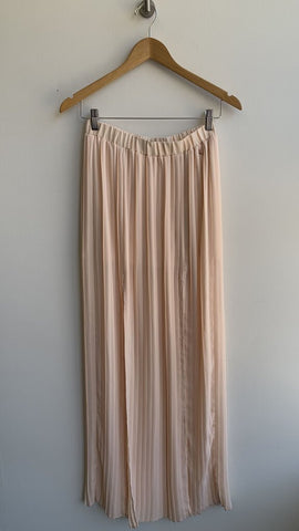 Kendall & Kylie Peach Pleated Double Slit Front Maxi Skirt - Size Small