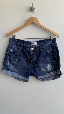 Fidelity Dark Wash 'Malibu' Boyfriend Denim Shorts - Size 29