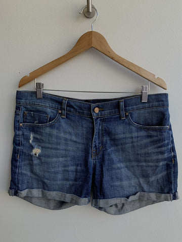 Fidelity Mid-Blue 'AXL Short' Denim Girlfiend Shorts - Size 30