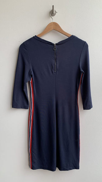 edc Navy 3/4 Sleeve Dress with Side Stripe - Size Small
