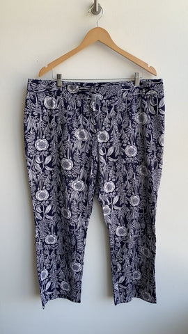 Tommy Hilfiger Navy FLoral Printed Straight Leg Pant - Size X-Large