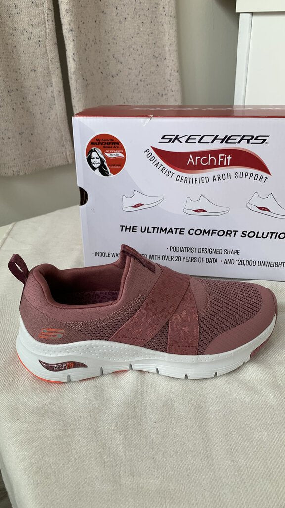 Skechers 'Archfit' Dark Rose Modern Rythm Sneakers - Size 6 (NIB)