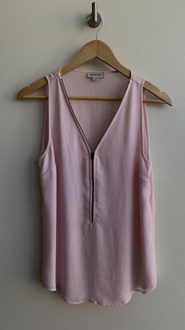 Smart Set Pink Zip Front Sleeveless Blouse - Size Small
