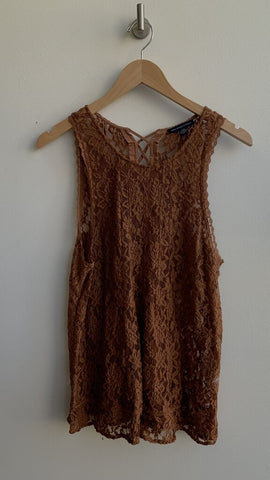 American Eagle Brown Lacy Tank - Size Large