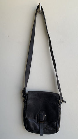 Harbour 2nd Black Pebbled Leather Crossbody Bag