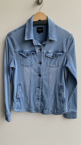 Liverpool Jeans Mid-Blue Stretch Denim Button Front Jacket - Size Medium