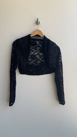 Frank Lyman Black Lace Bolero Jacket - Size 16