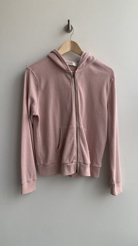 RD Style Pink Zip Front Waffle Hoodie - Size Medium