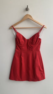 polly red bra cup mini dress - Size 8