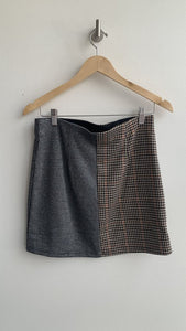 RD Style Dual Check Print Mini Skirt - Size Medium
