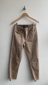 Joseph Ribkoff Toffee Raw Hem Jeans - Size 8