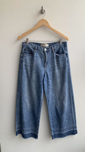 Gap Mid-Blue Wide Leg High-Rise Released Hem Jeans - Size 29