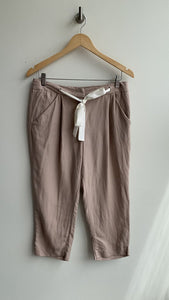 Black Tape Dusty Pink Cropped Trouser Pant - Size Medium