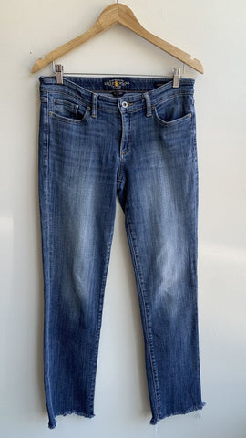 Lucky Brand Mid-Blue 'Sweet Straight' Raw Hem Jeans - Size 29