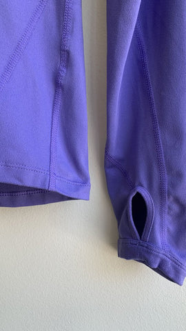 Nike Dri-Fit Purple 1/4 Zip Athletic Long Sleeve - Size Medium