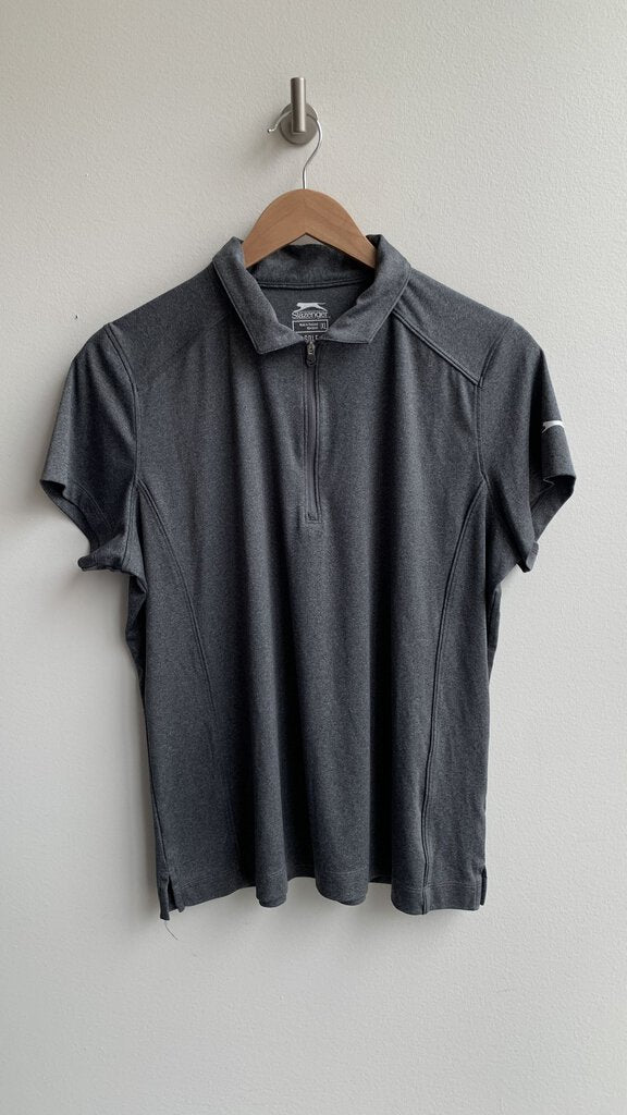 Slazenger Grey 1/4 Zip Golf Shirt - Size X-Large