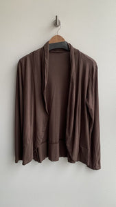 OGL Brown Open Front Cardigan - Size Medium