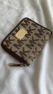 Michael Kors Brown MK Monogram Mini Wallet