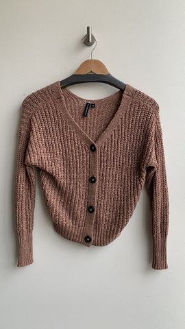 Moon & Madison Brown Button Front Knit Cardigan - SIze X-Small