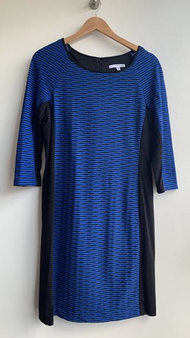 Studio One Black/Royal Blue 3/4 Sleeve Sheath Dress - Size 12