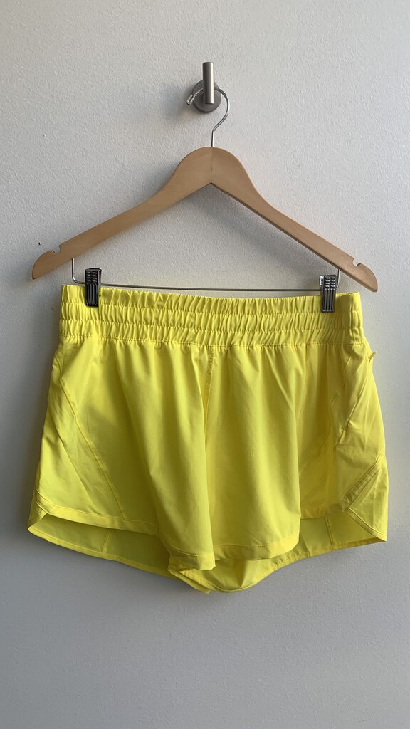 Lululemon Bright Yellow Speed-Up Running Shorts - Size 12