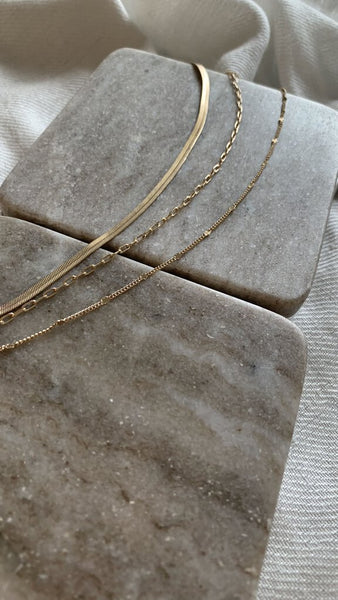 Gold Triple Layer Necklace