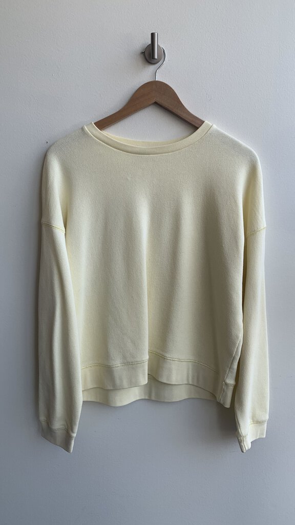 American Eagle Pale Yellow Pullover Sweatshirt - Size Large