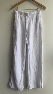 H M White Linen Blend Tie Waist Pants Size X Small Cranberry Collective Boutique