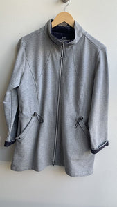 Lux Leisure by Neon Buddha Grey Zip Front Knit Jacket - Size Large