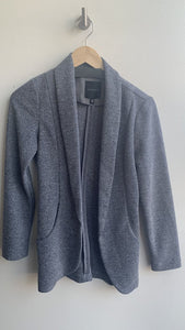 Pre-Owned Dynamite Heatehred Grey Open Front Knit Blazer - Size X-Small