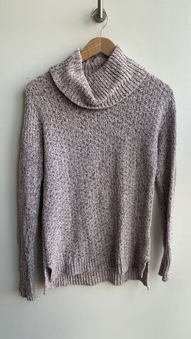 Pre-Owned Tribal Pink/Grey Knit Cowlneck Sweater - Size Small