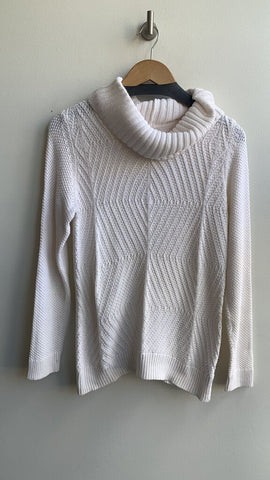 Pre-Owned White Knit Turtleneck - Size Small (Estimated)